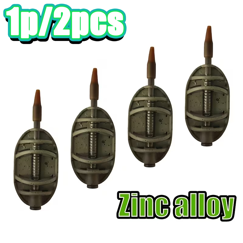 Fishing Equipment For Trout - Inline Method Feeder, Short Body Zinc