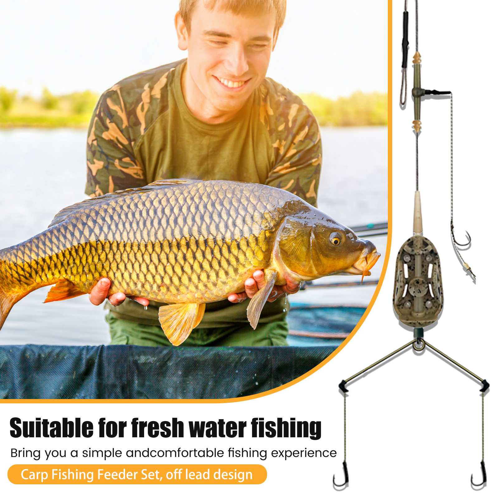 3 Hook Pre-tied Carp Hair Rigs - Fishing Equipment For Trout 评论和价格