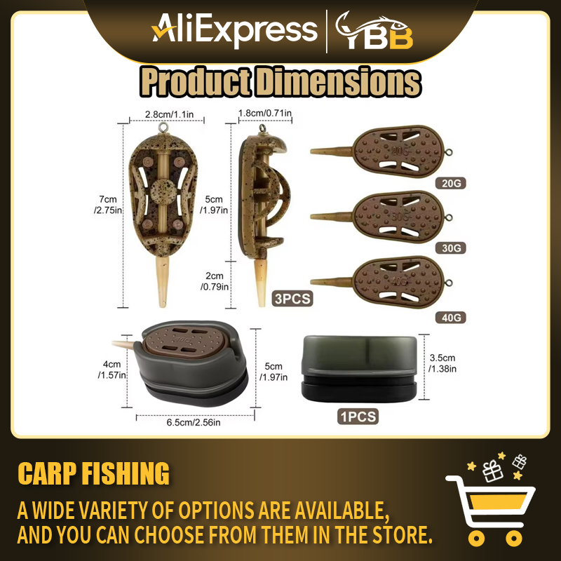5PCS Inline Method Feeder Set  - Fishing Equipment For Trout 评论和价格